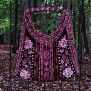 NWOT Johnny Was JWLA Valmere Velvet Hobo Bag